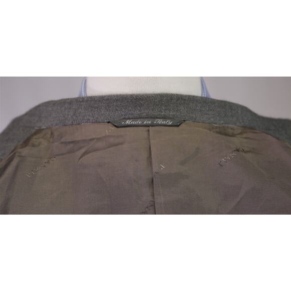 Canali Exclusive Collection Gray Knit Woven 100% Cashmere Blazer Jacket 40R - Picture 9 of 10